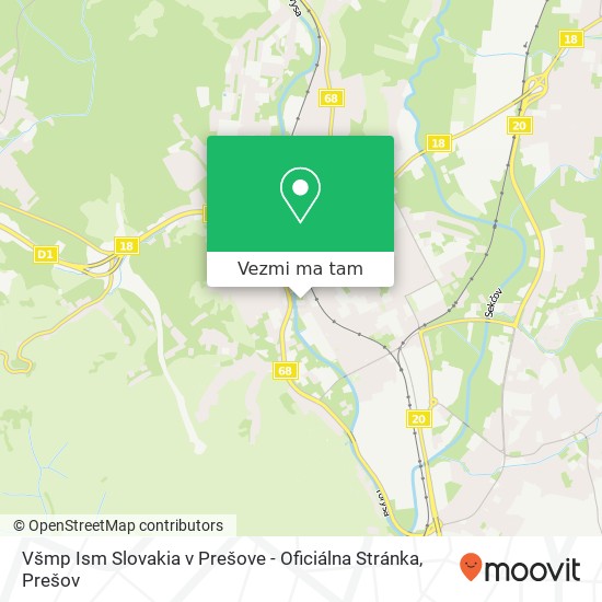 Všmp Ism Slovakia v Prešove - Oficiálna Stránka mapa