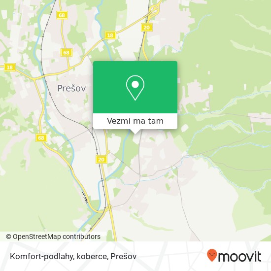 Komfort-podlahy, koberce mapa