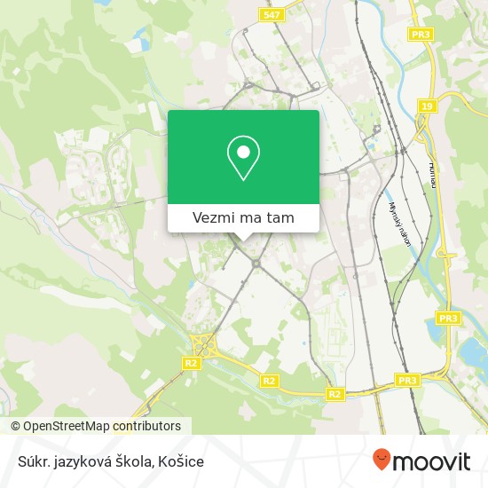 Súkr. jazyková škola mapa