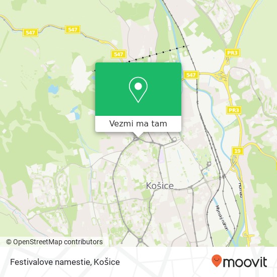 Festivalove namestie mapa