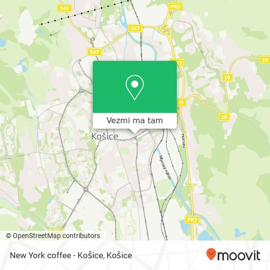 New York coffee - Košice mapa