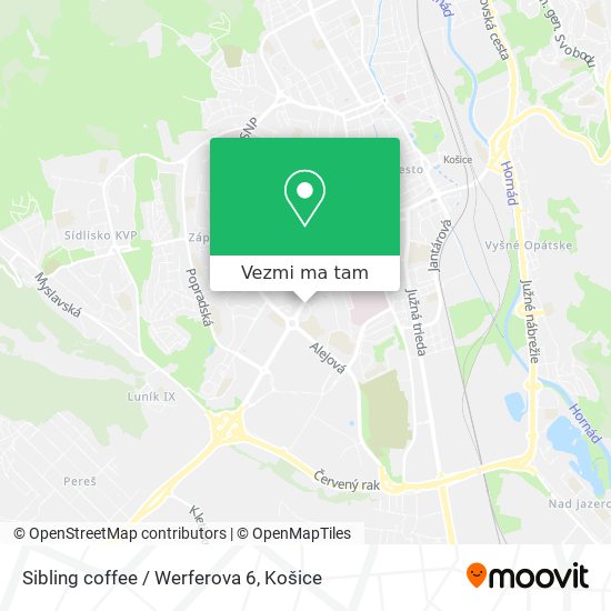 Sibling coffee / Werferova 6 mapa
