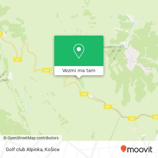 Golf club Alpinka mapa