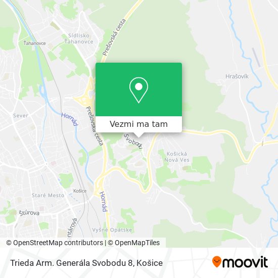 Trieda Arm. Generála Svobodu 8 mapa