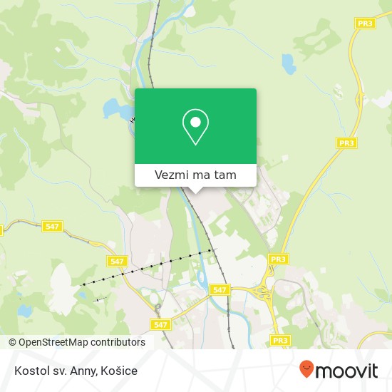 Kostol sv. Anny mapa