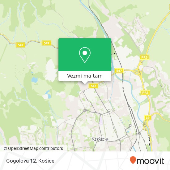 Gogolova 12 mapa