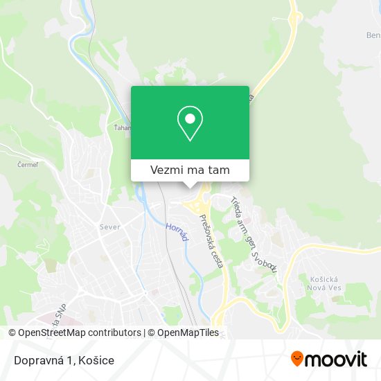 Dopravná 1 mapa