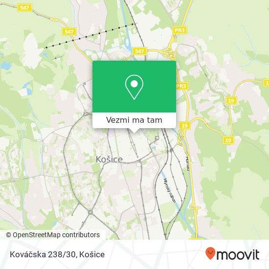 Kováčska 238/30 mapa