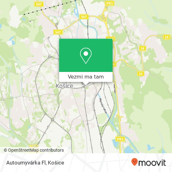 Autoumyvárka Fl mapa