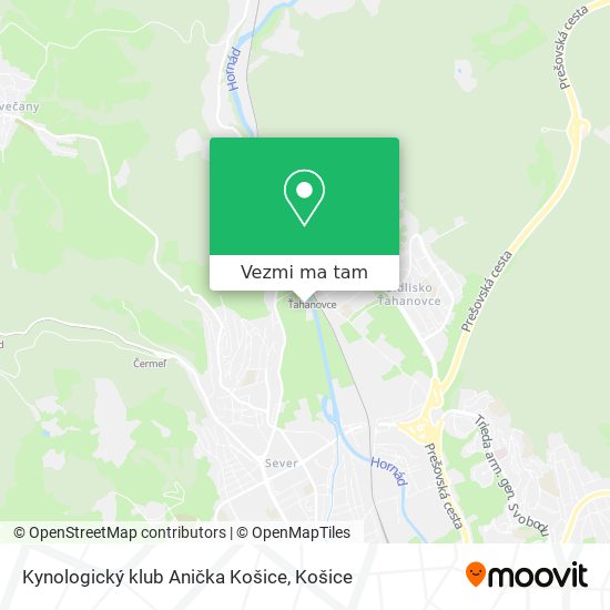 Kynologický klub Anička Košice mapa