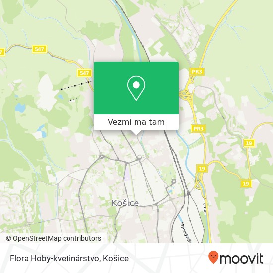 Flora Hoby-kvetinárstvo mapa