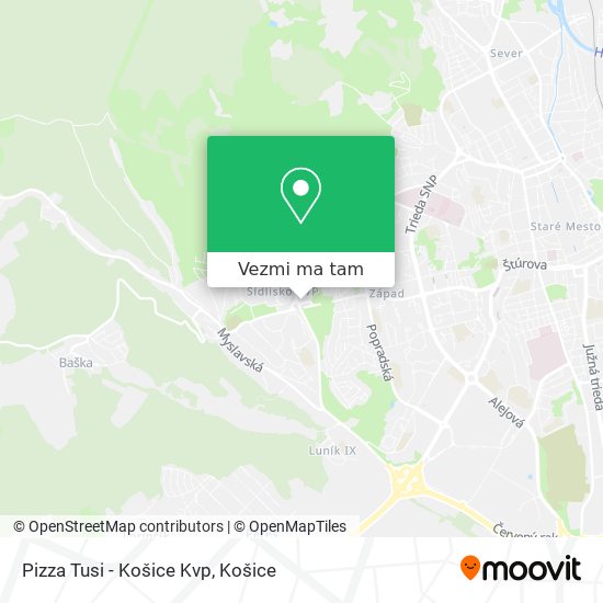 Pizza Tusi - Košice Kvp mapa