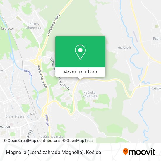 Magnólia (Letná záhrada Magnólia) mapa