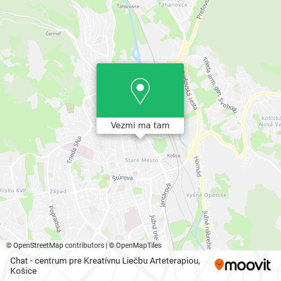 Chat - centrum pre Kreatívnu Liečbu Arteterapiou mapa