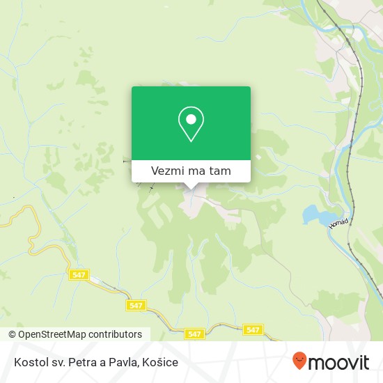 Kostol sv. Petra a Pavla mapa