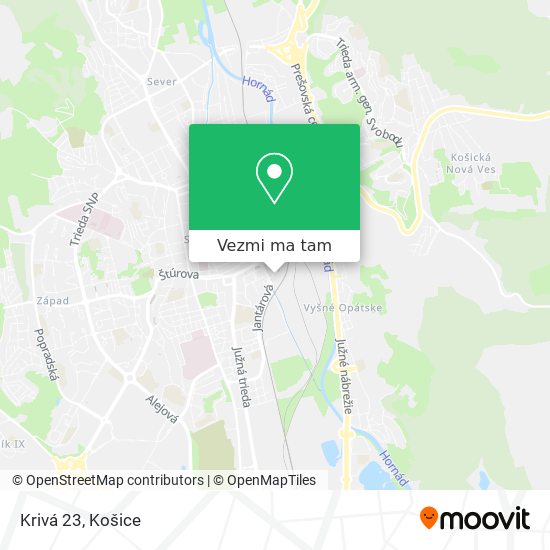 Krivá 23 mapa