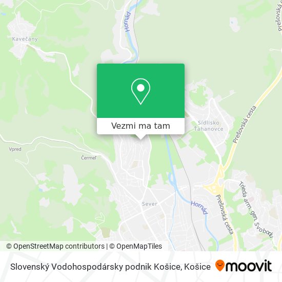 Slovenský Vodohospodársky podnik Košice mapa