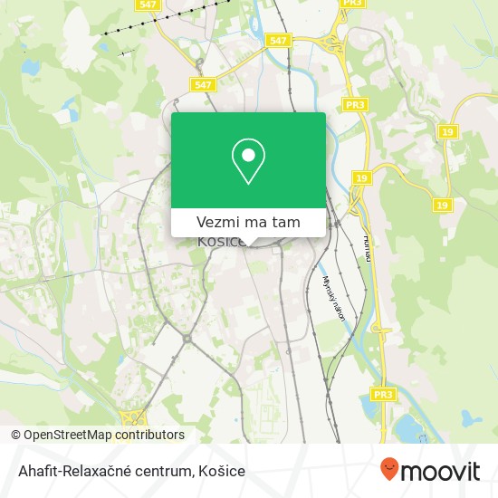 Ahafit-Relaxačné centrum mapa