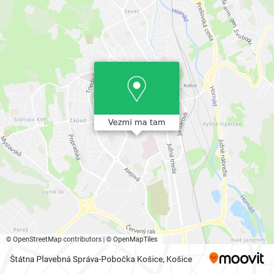 Štátna Plavebná Správa-Pobočka Košice mapa