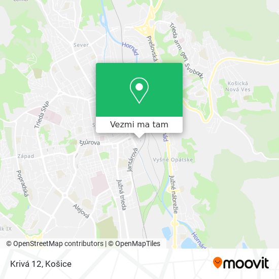 Krivá 12 mapa