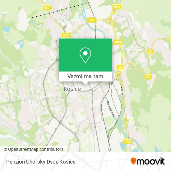 Penzion Uhorsky Dvor mapa