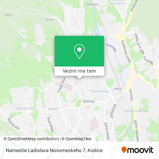 Namestie Ladislava Novomeskeho 7 mapa