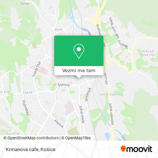 Krmanova cafe mapa