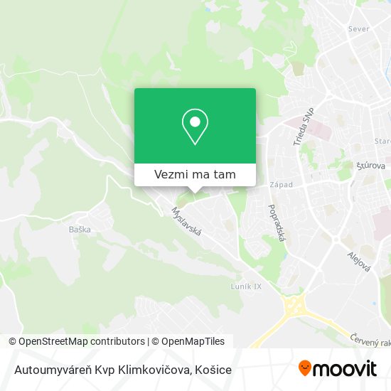 Autoumyváreň Kvp Klimkovičova mapa