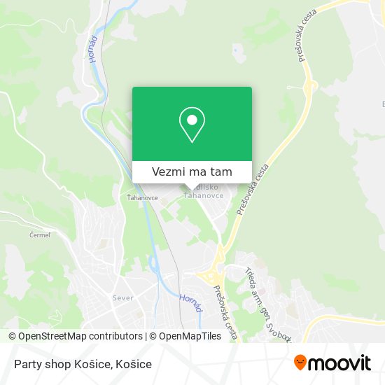 Party shop Košice mapa