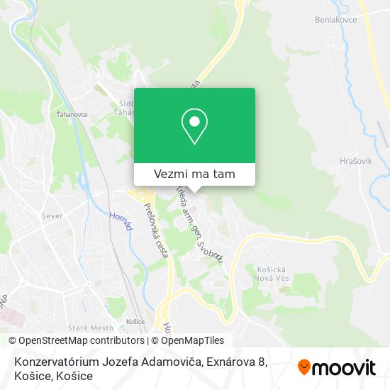 Konzervatórium Jozefa Adamoviča, Exnárova 8, Košice mapa