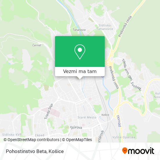 Pohostinstvo Beta mapa