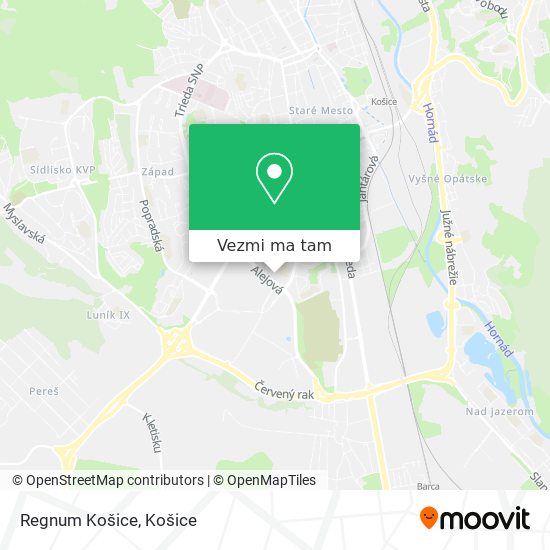 Regnum Košice mapa