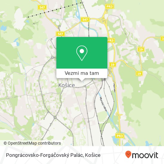 Pongrácovsko-Forgáčovský Palác mapa