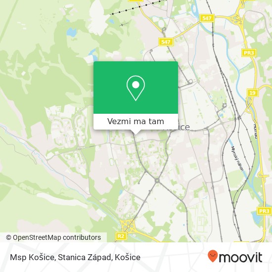 Msp Košice, Stanica Západ mapa