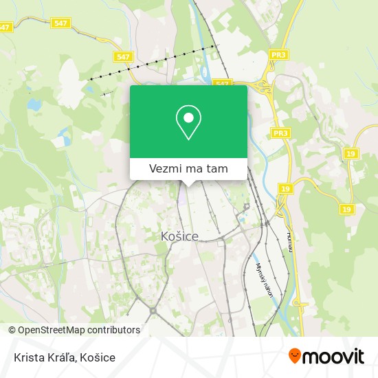 Krista Kráľa mapa