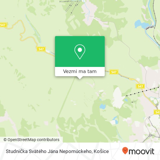 Studnička Svätého Jána Nepomúckeho mapa