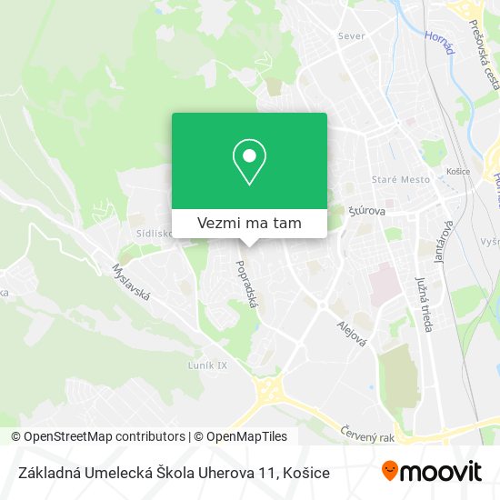 Základná Umelecká Škola Uherova 11 mapa