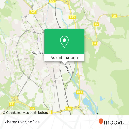 Zberný Dvor mapa