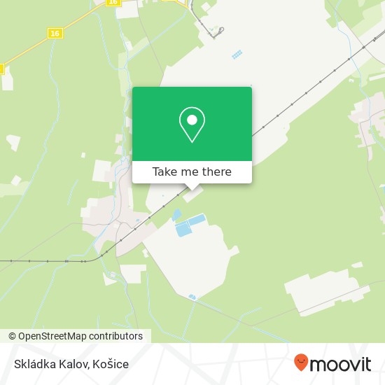 Skládka Kalov mapa