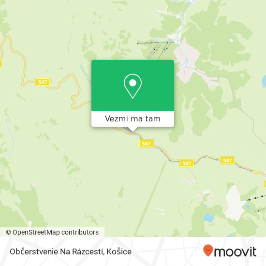 Občerstvenie Na Rázcestí mapa