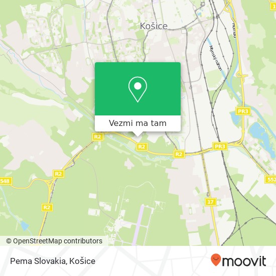 Pema Slovakia mapa