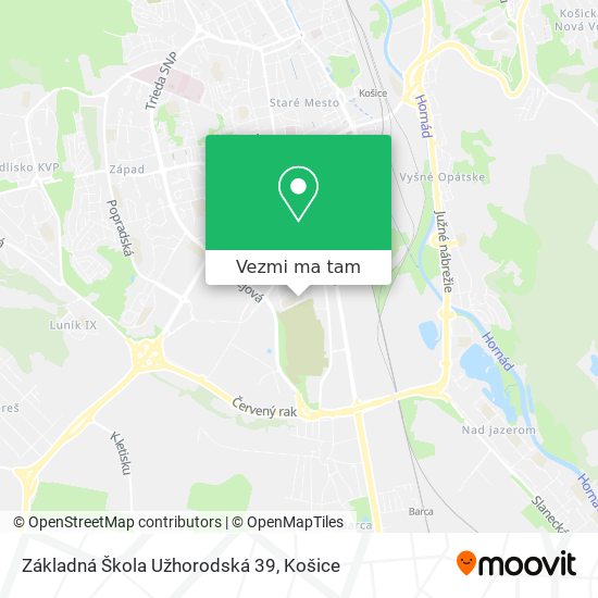 Základná Škola Užhorodská 39 mapa