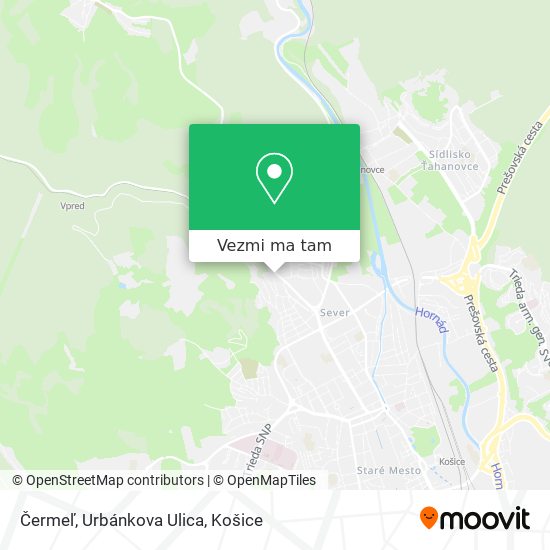 Čermeľ, Urbánkova Ulica mapa