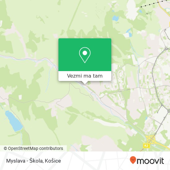 Myslava - Škola mapa