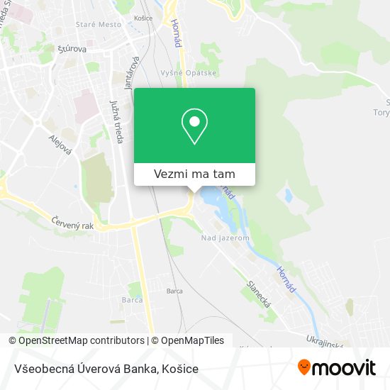 Všeobecná Úverová Banka mapa