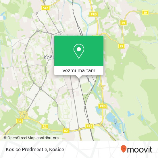 Košice Predmestie mapa