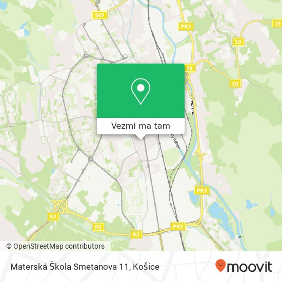 Materská Škola Smetanova 11 mapa