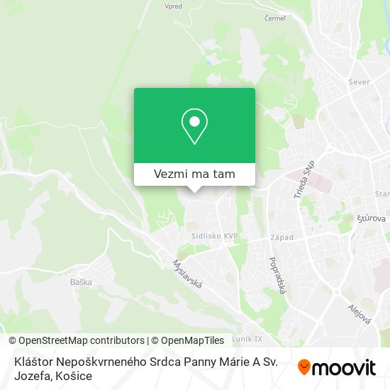 Kláštor Nepoškvrneného Srdca Panny Márie A Sv. Jozefa mapa