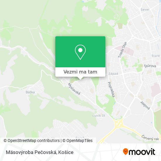 Mäsovýroba Pečovská mapa