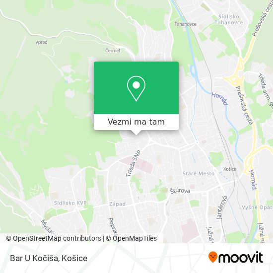 Bar U Kočiša mapa